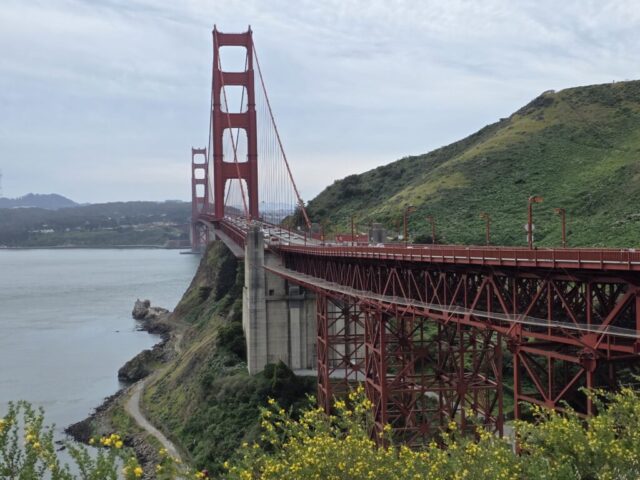 Wide shot of the Golden Gate Bridge during the San Francisco 2026 trek.
